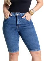 Bermuda Jeans Sawary - 281199 - Azul médio 40 Bermuda Jeans Sawary - 281199 - Azul médio 40