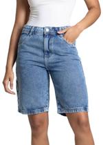 Bermuda Jeans Sawary - 281535 - Azul médio 40 Bermuda Jeans Sawary - 281535 - Azul médio 40