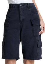 Bermuda Jeans Sawary Cargo - 278366 Preto