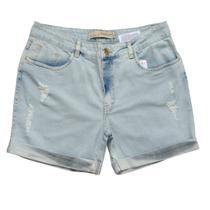 Bermuda Jeans Shorts Feminino Cintura Alta