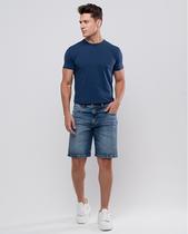 Bermuda jeans slim fit masculina com elastano 24246