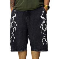Bermuda Jeans Trip Side Raio Preto Estonado B047 Cor:PretoTamanho:48 Bermuda Jeans Trip Side Raio Preto Estonado B047 Cor:PretoTamanho:48