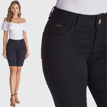 Bermuda Jeans Zuren Ciclista Preta Bermuda Jeans Zuren Ciclista Preta