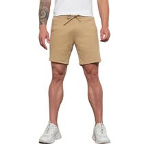 Bermuda Jogger Sarja Masculina Curta Bege