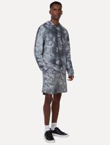 Bermuda John John Moletom Masculina Regular Splash Cinza Médio