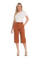 Bermuda Jorts Linho Premium Robe Belle - Canela Bermuda Jorts Linho Premium Robe Belle - Canela