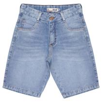 Bermuda Juvenil Look Jeans Algodão Jeans