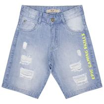Bermuda Juvenil Look Jeans c/ Silk Jeans - UNICA - 8 Bermuda Juvenil Look Jeans c/ Silk Jeans - UNICA - 8
