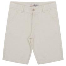 Bermuda Juvenil Look Jeans Linho Bege Bermuda Juvenil Look Jeans Linho Bege