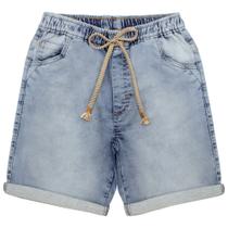 Bermuda Juvenil Look Jeans Moletom Jeans