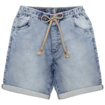 Bermuda Juvenil Look Jeans Moletom Jeans