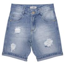 Bermuda Juvenil Look Jeans Puídos Jeans Bermuda Juvenil Look Jeans Puídos Jeans