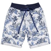 Bermuda Juvenil Look Jeans Sarja Floral Branca - UNICA - 6
