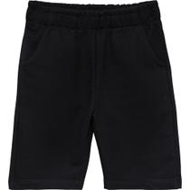 Bermuda Juvenil Moletom sem Flanela Malwee Kids Ref. 085027 Cor:PretoTamanho:16