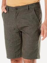 Bermuda King & Joe Sarja Masculina Slim Faca Verde Militar Mescla