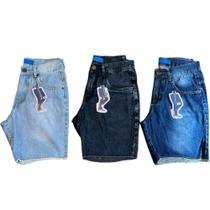 Bermuda Kit 3 Peças Jeans Masculina Estilo Jogador Rasgada Laser Pigmentada Destroi Estilo e Luxo Bermuda Kit 3 Peças Jeans Masculina Estilo Jogador Rasgada Laser Pigmentada Destroi Estilo e Luxo