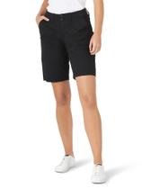 Bermuda Lee Avey Knit Waist Cargo Black para mulheres