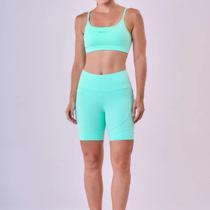 Bermuda Legging Alta Compressão Feminina Academia Authen - Verde Bermuda Legging Alta Compressão Feminina Academia Authen - Verde