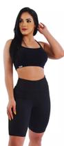 Bermuda Legging Fitness Suplex Cintura Alta Esportiva Bermuda Legging Fitness Suplex Cintura Alta Esportiva