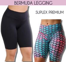 Bermuda Legging Shorts Leg Feminino Academia Suplex Premium
