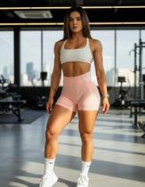 Bermuda Levanta Bumbum Feminina Sem Costura Premium Academia