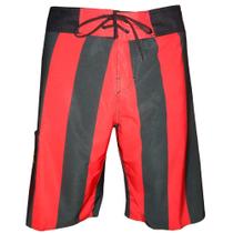 Bermuda Liga Retrô Coleção Listrados 6 Vermelho e Preto 36