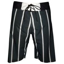 Bermuda Liga Retrô Coleção Listrados 7 Preto e Branco 40