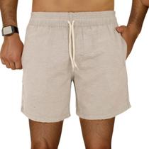 Bermuda Linho Masculina Short Algodao Esporte Fino Curta