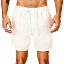 Bermuda Linho Masculina Short Algodao Esporte Fino Curta - H2