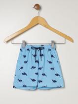 Bermuda Listrada Estampada Infantil Para Menino- AZUL Bermuda Listrada Estampada Infantil Para Menino- AZUL