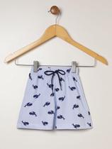 Bermuda Listrada Estampada Infantil Para Menino- BRANCO Bermuda Listrada Estampada Infantil Para Menino- BRANCO
