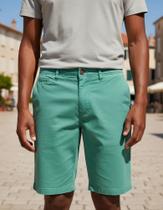 Bermuda Masc. Sarja Premium Arrow - Turquesa