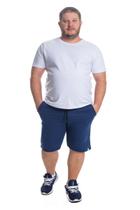 Bermuda Masculina Básica Em Moletom Plus Size Com Bolsos Bermuda Masculina Básica Em Moletom Plus Size Com Bolsos