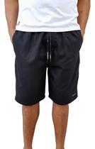 Bermuda Masculina Brim Reta Lisa Elástico Cintura Jogger