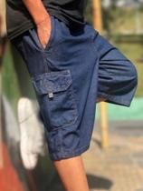 Bermuda Masculina Cargo Dazzling Jeans Balão Extra Grande Bolso Original Homem Bermuda Masculina Cargo Dazzling Jeans Balão Extra Grande Bolso Original Homem