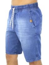 Bermuda Masculina Cargo Jeans Com Elástico - EKCESS