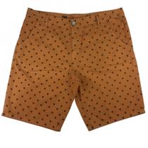 Bermuda Masculina Chino Sarja Estampada Cavalera Caramelo