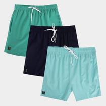 Bermuda Masculina Com Bolso Cordão Short Praia Verão Kit 3