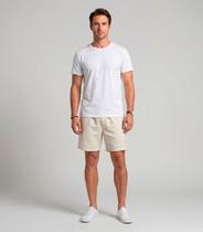 Bermuda Masculina Com Bolsos E Cós Elástico Rox Bege Bermuda Masculina Com Bolsos E Cós Elástico Rox Bege