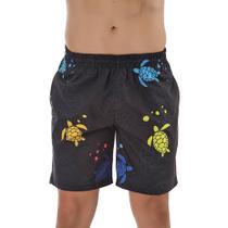 Bermuda Masculina com Estampa Digital Tartarugas Coloridas