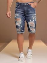 Bermuda Masculina com Navalhados Pit Bull Jeans 87927