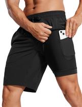 Bermuda Masculina CRZ YOGA 2 em 1 23 cm Secagem Rápida Preta M