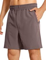 Bermuda Masculina CRZ YOGA Secagem Rápida 7" Sem Forro Marrom XL