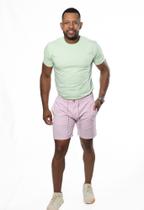 Bermuda Masculina Curta Elastico Confort Rosa - CO2