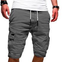 Bermuda Masculina de Algodão - Estilo Militar - Tamanho P