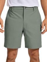 Bermuda Masculina de Golfe CRZ YOGA 7" Cinza Sálvia Leve
