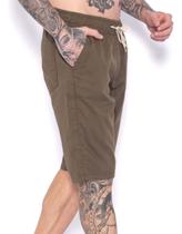 Bermuda Masculina De Sarja Premium Com Elastico E Cordão