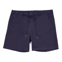 Bermuda Masculina Delkor Plus Size Sarja Reta Marinho