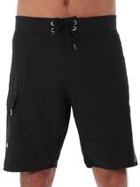 Bermuda Masculina Elastano Boardshorts Com Bolso Preta - ANISTIA