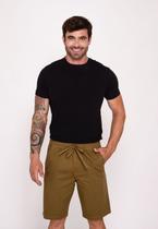 Bermuda Masculina Elástico Lycra 7924 Marron Bege